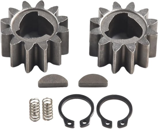 Aandrijfwielset Grasmaaier - Reserveonderdelen Set - Grasmaaier Onderhoud - Compleet 8-delig - 8 Stuks - Zilverkleurig