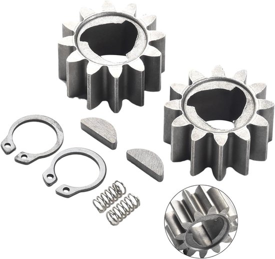 Aandrijfwielset - Tandwielen set - Maaier reparatie - Compleet 8-delig - 8 onderdelen - Metaal