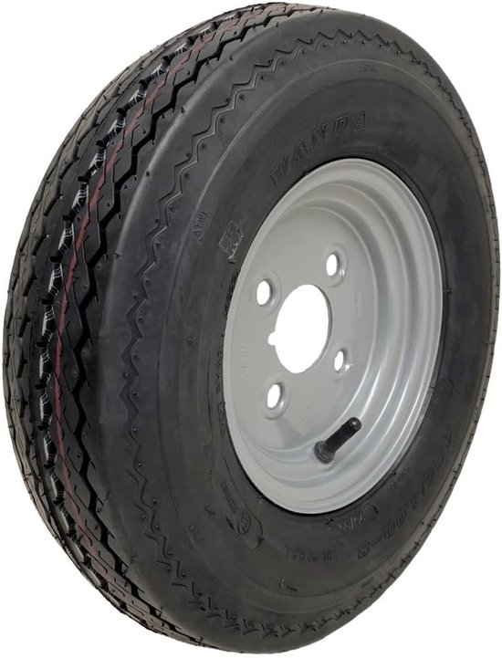 Aanhangwagenwiel 4.80/4.00-8 met Velg - Weglegale 6PR Hoge Snelheid Band van Merkloos	