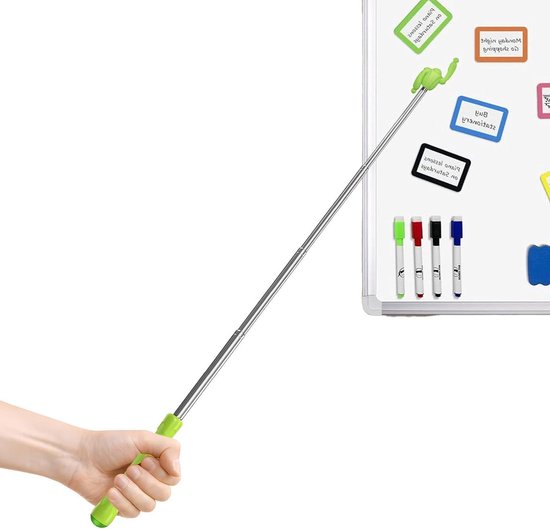 Aanwijsstok Klaslokaal - Docent Aanwijzer - Presentatie Onderwijs - Telescopisch Vergrendelingsmechanisme - 21-68 cm - Mat