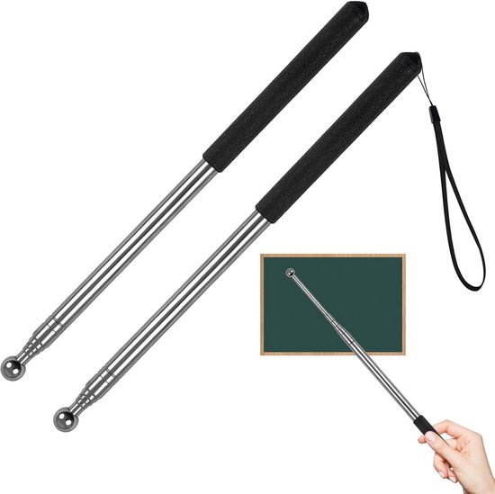 Aanwijsstok voor Onderwijs - 2 Stuks, Telescopisch en Uitschuifbaar van Merkloos	