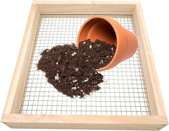 Aardezeef handzeef - Tuinzeef compostzeef - Grond verfijnen - Ergonomische handgreep - 34 x 30 x 6 cm - Niet gespecificeerd
