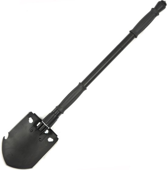 AB multifunctionele veldschep G3 met ABS handvat en nylon hoes, zwart van AceCamp