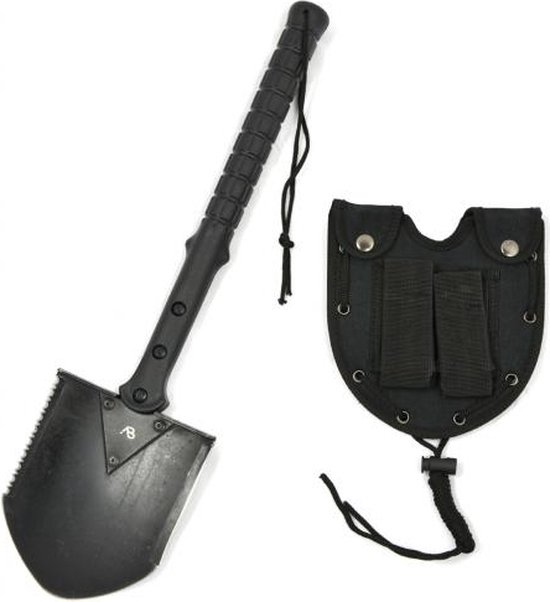 AB Tactische veldschep TF-1 met ABS steel en nylon hoes, zwart van AB