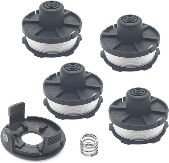 Accessoires voor grasmaaiers - Grasmaaierdraad voor Makita Lawn Eaters - Accessoires 0,065 inch 27ft Lawn Eater Edger Head Spool Vervanging - 196146-9 195858-1 Bevat 4 spoelen/1 kopkap/1 veer - Tuintrimmerkop van Merkloos	