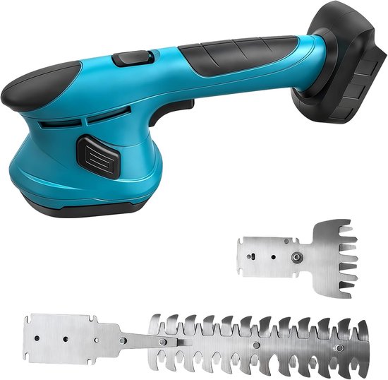 accu, 2-in-1 graskantenschaar, heggenschaar, klein, compatibel met Makita 18V-21V elektrische grasschaar, mini-gras- en struikschaar (zonder accu en oplader)
