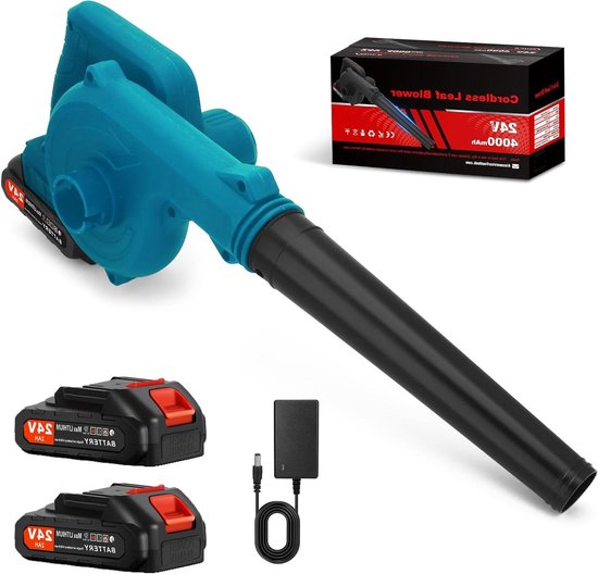 Accu Bladblazer - Draadloze Blazer - Tuin Schoonhouden - Lichtgewicht Ergonomisch - 2 Accu's Inbegrepen - Blauw