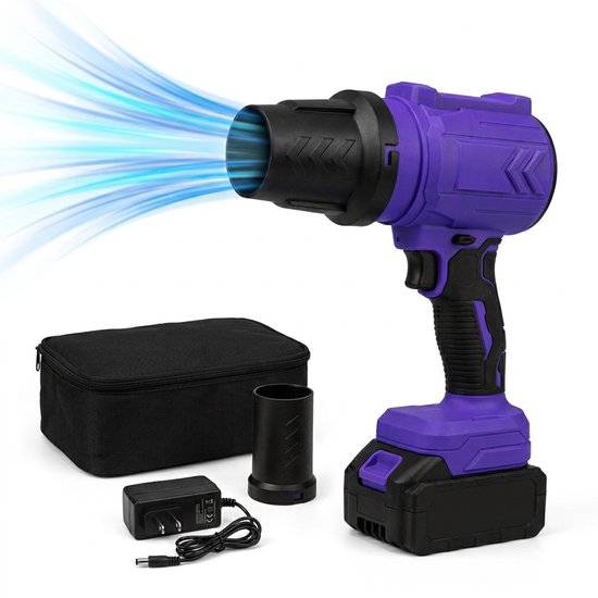 Accu Bladblazer - luchtsnelheid 350 km/u - Borstelloze Bladblazer - - Draagbare Stofblazer - voor Bladeren en Tuinafval, Auto