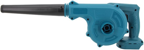 Accu Bladblazer & Stofzuiger 2-in-1 – Compatibel met Makita 18V (Zonder Accu) – 3.2 m³/min Luchtvolume – Traploze Snelheid – Compact & Draagbaar – Met Blaaspijp en Stofopvangzak – Krachtige Motor – Voor Binnen & Buiten van VONROC