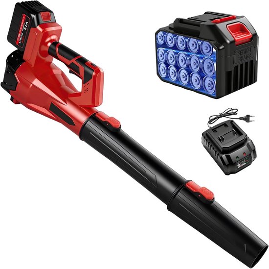 Accu Bladblazer - Turbo Blower - Tuin Onderhoud - 6 Snelheden Instelbaar - 61 m³/uur - Rood