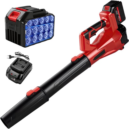 Accu Blazer - 6 versnellingen Handblazer - Draadloze Bladblazer met accu - 21 V Elektrische stofblazer - 1300 mAh accu's - 61 m³/h - Draagbare Turbo Blower voor gazononderhoud, bladeren, stof en sneeuw - Elektrische Bladblazer van Merkloos	