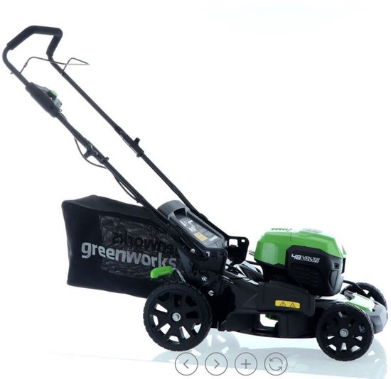 Accu elektrische grasmaaier Greenworks G48LM46 48V - 46 cm - Accu 8/4Ah van Greenworks