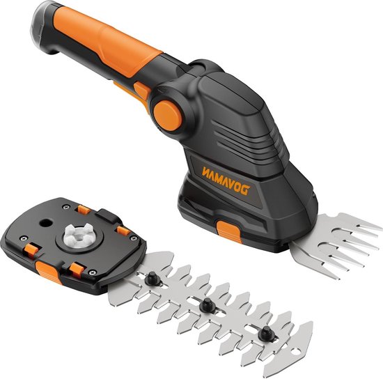 Accu-gras- en struikschaar 36V 2-in-1 - Snel opladen - Handgreep met drie standen - Geschikt voor gazon en struiken - Elektrische tuinschaar/handheld heggenschaar van VONROC
