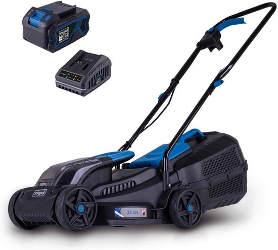 Accu Grasmaaier - Draadloze Grasmaaier - Gazon Onderhoud - Borstelloze Motor - 32 cm Maaibreedte - Zwart