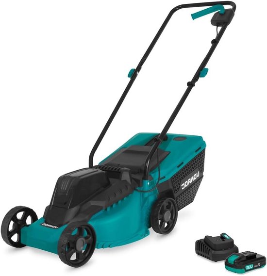 Accu Grasmaaier - Draadloze Maaier - Gazon Onderhoud - Borstelloze Motor - 32 cm - Groen