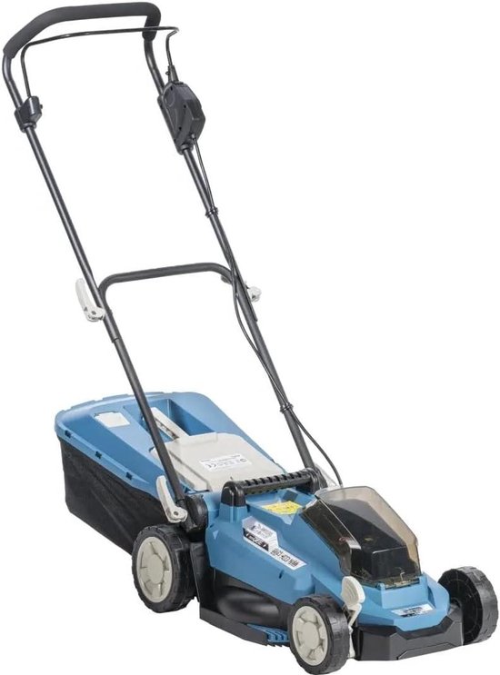Accu Grasmaaier - Elektrische Maaier - Gazon Onderhoud - Borstelloze Motor - 33 cm Snijdbreedte - Blauw Zwart