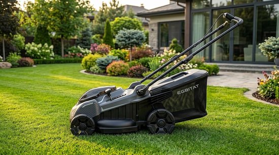 Accu Grasmaaier Zelfrijdend - Laura Homestore - 40V Borstelloze Motor - 43 cm Maaibreedte - Met 2x 5.0 Ah Accu & Snellader - Mulchfunctie & 50L Opvangbak - Tot 500 m² - Matzwart