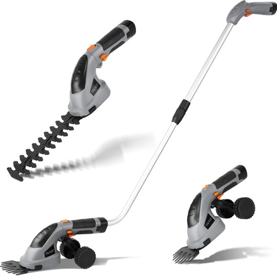 Accu Grasschaar 2-in-1 met Telescoopsteel voor Heggen en Gazons van Merkloos	