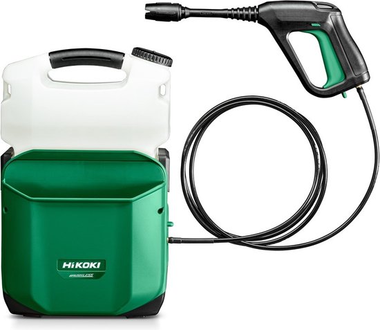 ACCU HOGEDRUKREINIGER 18V - 0,5-20BAR - 0,5-1,2L/MIN - 8L TANK - MV - EXCLUSIVE (= zonder accu's en lader) in DOOS van Merkloos	