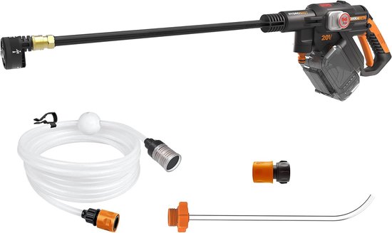 Accu Hogedrukreiniger 20V - Max 56 Bar Druk - Borstelloze Motor - 5-in-1 Drukmondstuk - Zonder Accu en Oplader (Zwart)