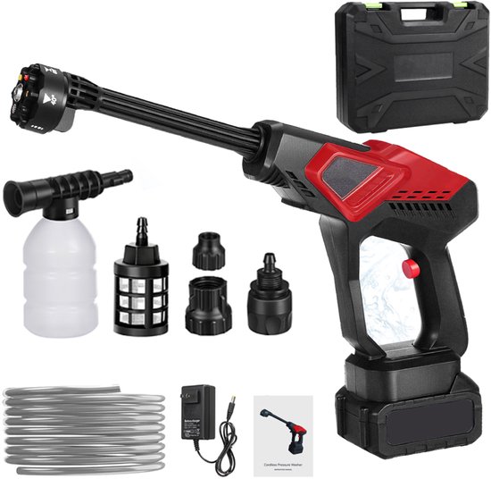 Accu Hogedrukreiniger - 2x Accu 5000 mAh - Draadloze Hogedrukspuit - Auto Wasmachine - Complete Set van DeWalt