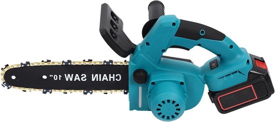 Accu Kettingzaag - Handzaag Snoeien - Tuinonderhoud Takken Zagen - Borstelloze Motor - 235 mm Snij - Blauw Zwart
