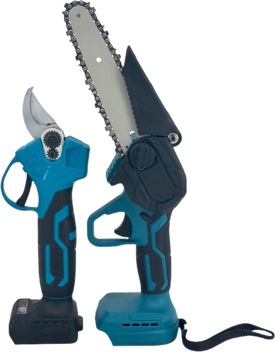 Accu kettingzaag - Snoeischaar 21V 650W 6 inch - mini kettingzaag op accu - geschikt voor 18v LXT makita accu van Merkloos	