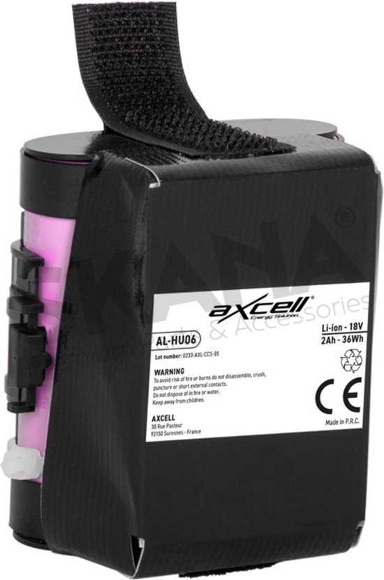 Accu Lithium / Ion 18V - 2,0A - 36Wh met PCM (Protection Circuit Module) geschikt voor robotmaaiers FLYMO, GARDENA, HUSQVARNA, MCCULLOCH modellen van CELECT batterij