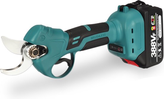 Accu snoeischaar - Accu-takkenschaar - elektrische boomschaar - tuinschaar - 21V - snijdiameter: 10/15/20/30 mm - Blauw van Garden Emperor