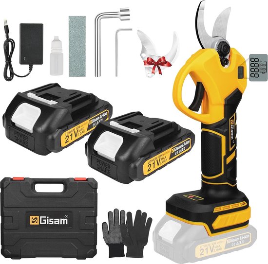 Accu Snoeischaar voor Heggen en Fruitbomen - 2 x 1500 mAh Accu van VONROC