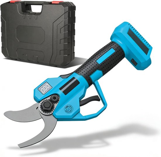 Accu-takkenschaar met LCD-display, 25 mm borstelloze elektrische tuinschaar voor snoeien van bomen en fruitbomen, geschikt voor Makita 18 V accu (geen accu)