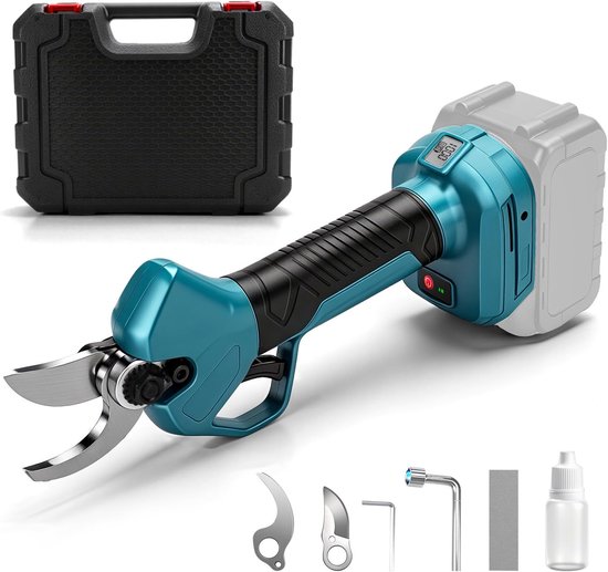 Accu-takkenschaar voor Makita 18 V batterij (zonder accu), borstelloze motor, max. opening 45 mm, elektrische takkenzaag, snoeischaar met lcd-display, voor boomtakken, bloemen