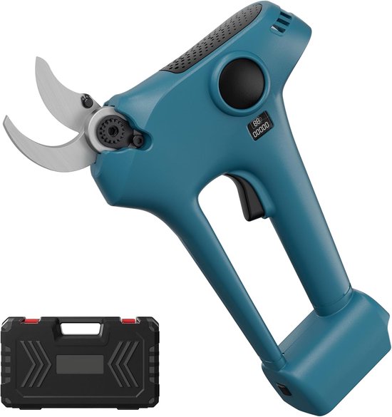 Accu-takkenschaar voor Makita-18V-accu, elektrische snoeischaar met 30 mm SK5 verchroomd high-carbonstaal lemmet en lcd-display (batterij is niet inbegrepen)
