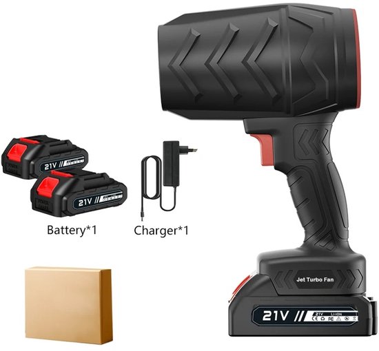 ACEP 36000 RPM Draadloze bladblazer - 21V batterij - 380W - Zwart - Bladblazers met accu - Bladblazers - Bladblazer makita