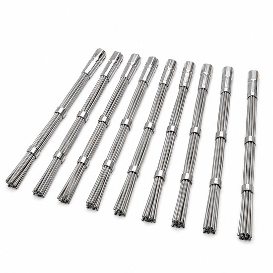 ACG Set van 9 Gecombineerde Onkruidborstels voor 750-COMFORT-CLEAN Onkruidborstelmachine – Allround Staalborstels voor Licht en Hardnekkig Onkruid