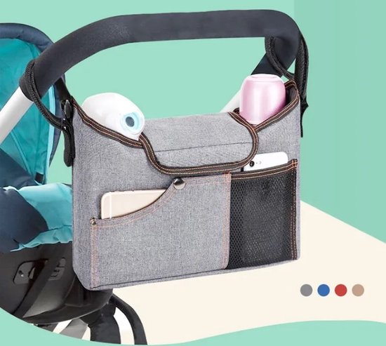 Achilles Kinderwagen organizer licht groene - Buggy tas Organizer - Wandelwagen organizer - luiertas van Achilles®