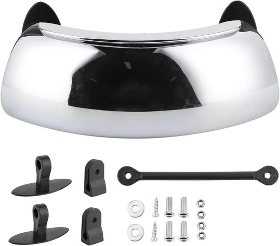 Achteruitkijkspiegel voor motorfiets - universeel - 180 graden instelbaar - centrale voorruitmontage - groothoek - scooter van Merkloos	