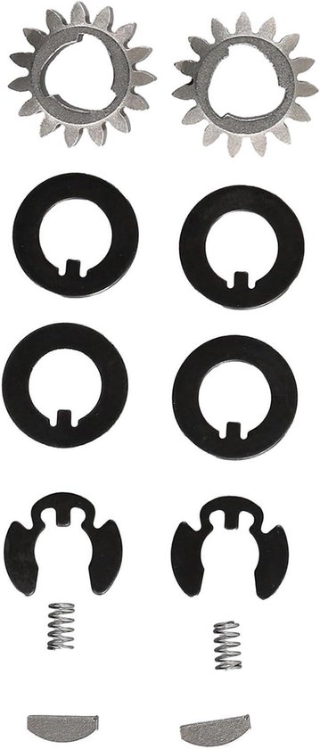 Achterwiel Gear Kit - Tandwiel Set Grasmaaier - Grasmaaier Reparatie - 12 Essentiële Onderdelen - 100 g - Metaal