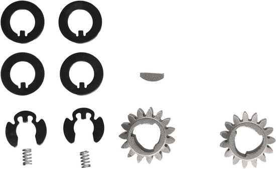 Achterwiel Tandwiel Kit - Reparatieset Grasmaaier - Gazon Onderhoud - Complete Aandrijving Oplossing - 12 Delig - Zilverkleurig