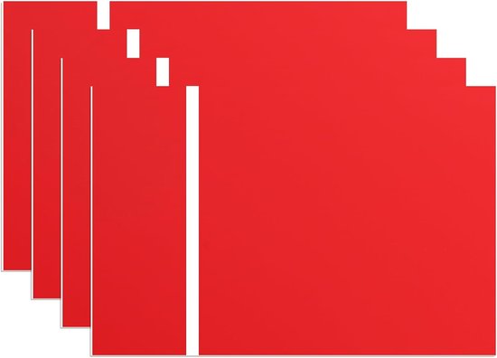 Acrylic Film voor Laser Engraving - 4 Stukken - 30 x 20 cm - Dubbel Kleur - Acrylaatplaten - Plastic Sheets - Gegraveerde Labels - Rood & Wit van Merkloos	