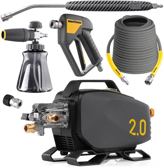 Active - 2.0 Hogedrukreiniger + Premium Accessoires Kit van Merkloos	