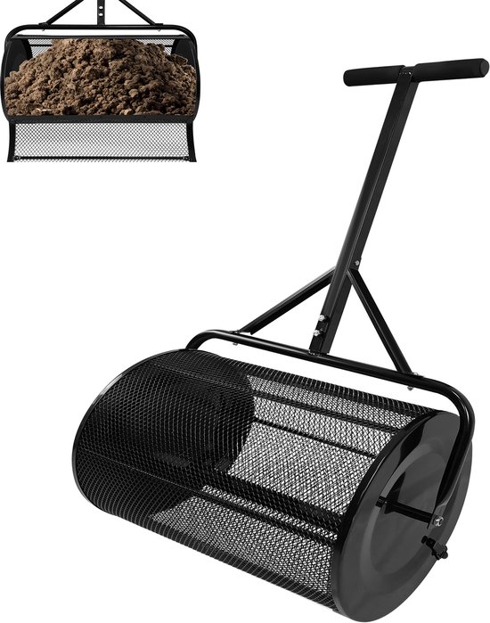 ACXIN 80L Compoststrooier Tuinstrooier Met T-Handvat En Metaalmand Voor Tuin Gras van Merkloos	