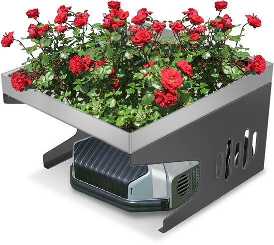 ACXIN Robotmaaier Garage – Metaal & RVS UV‑ & Stofdichte Bescherming – 70x60x42,5 cm van Merkloos	