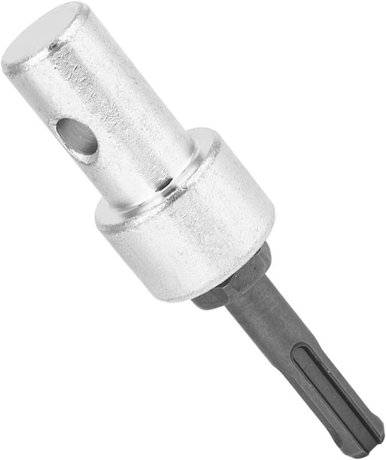 Adapter voor Elektrische Boor naar Aarde Boor Connector met Ronde Schacht voor 2 Pit en 2 Sleuven, Ideaal voor Tuinieren en Grondboren