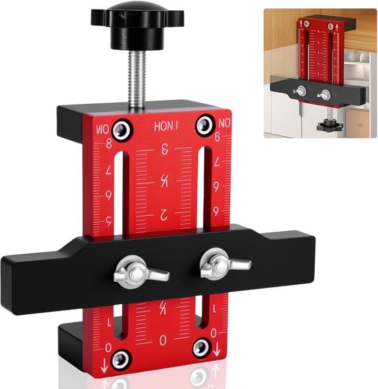Adjustable Cabinet Door Installatie - Positie - Mounting Locator met Verstelbare Lengte - Hardware Mounting Jig Positionering voor Ingebouwde Kastdeuren - Kast Hanger van Merkloos	