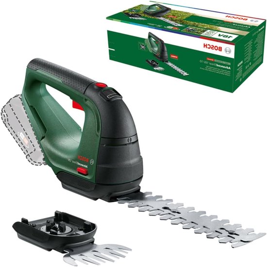 AdvancedShear 18V-10 Cordless Grass Shears (without battery 18 Volt System cuts up to 85 m² per battery charge with shrub and grass shear blades in carton packaging) van Merkloos	