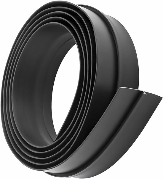 Afdichting voor garagedeur - 4,5 × 300 cm - deurdrempel - lijst - overgangslijst - bodem - rubber - T-profiel - overgangsprofiel voor vrachtwagendeurafdekking - zwart - duurzame afdichting van VOREL