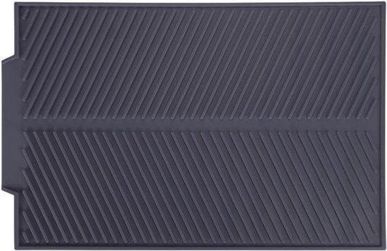 Afdruiprekmat Siliconen - Afdruiprek Droogmat - Rechthoek Siliconen Afvoermat - Droogschotels Pad - Hittebestendig Antislip Lade Afdruipmat - Afvoermatten voor Keuken - 39 X 25cm (grijs)