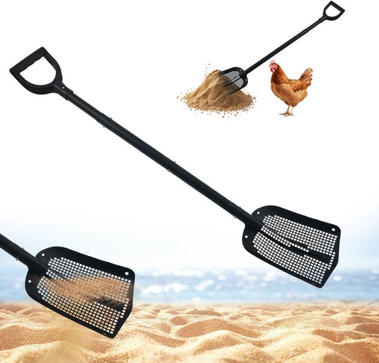 Afneembare Strandzeef met Verstelbare Lengte - Zware Zandzeef voor Strandplezier en Schoonmaken