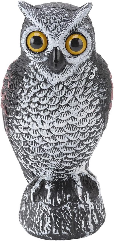 Afschrikmiddel - Uil Vogel - Zonnebrandcrème - Lokvogel Tuin - Plastic Uilen - Om Vogels Weg Te Houden - Nep Uil voor Huis Tuin Patio Hek